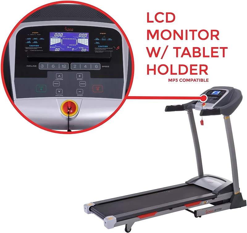 Sunny Health & Fitness SF-T7705 Treadmill with Auto Incline