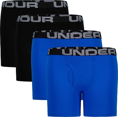 Under Armour Boys' Core Cotton Boxer Briefs 4-Pack