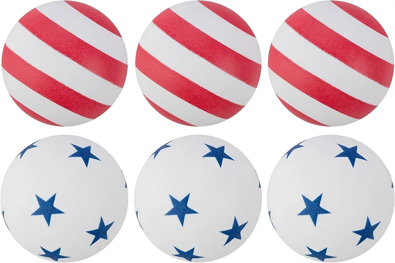 Stiga Stars and Stripes Table Tennis Balls 6-Pack