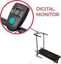 Sunny Health & Fitness Manual Walking Treadmill