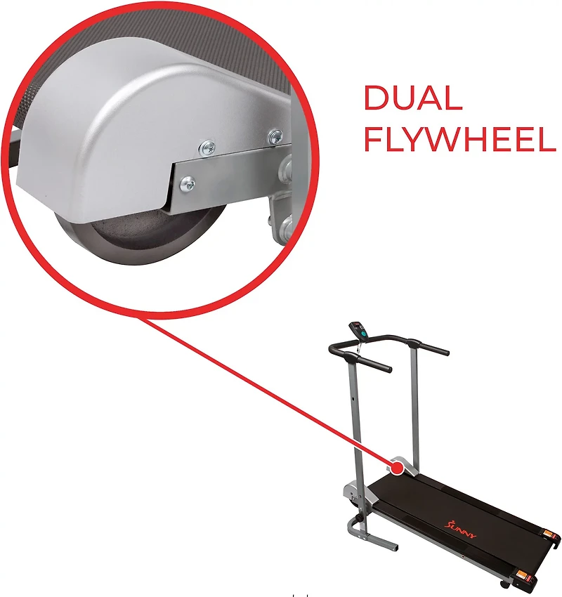 Sunny Health & Fitness Manual Walking Treadmill