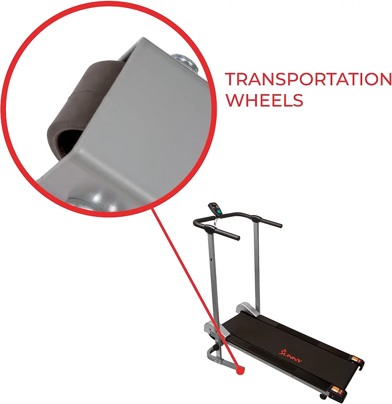 Sunny Health & Fitness Manual Walking Treadmill