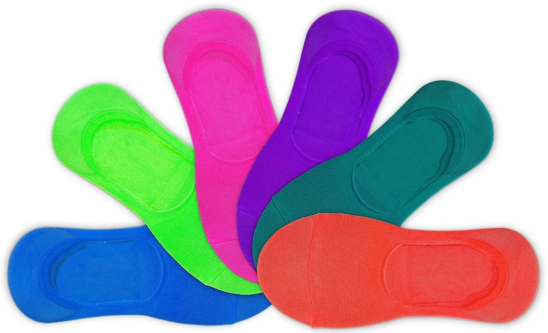 BCG Youth Bright Neons Footie Socks 6 Pack