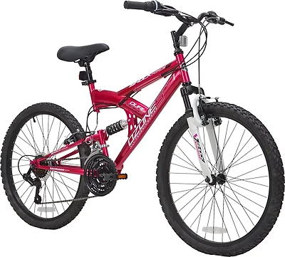 Ozone 500 Girls' Shock Force 24 in 21-Speed Full Suspension Mountain Bike