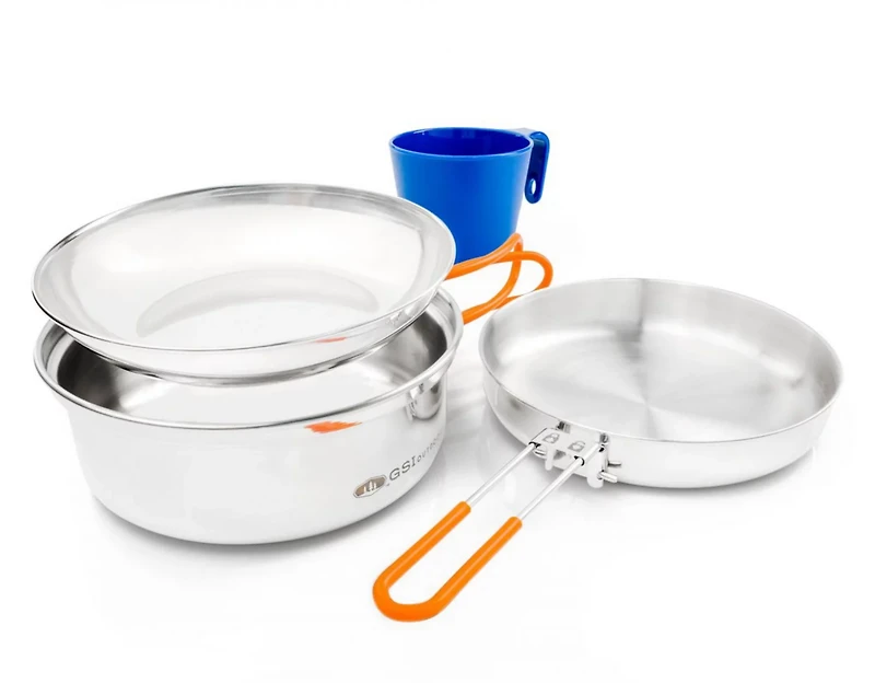 GSI Outdoors Glacier Stainless Steel 1 Person Mess Kit