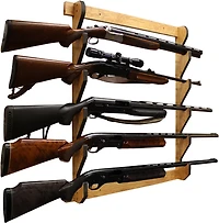 Rush Creek American Cherry 5-Gun Wall Rack