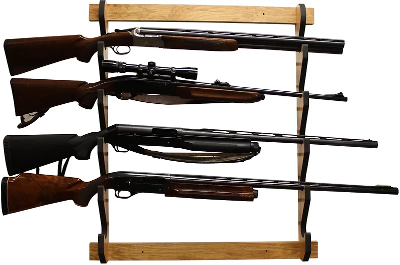 Rush Creek American Cherry 5-Gun Wall Rack