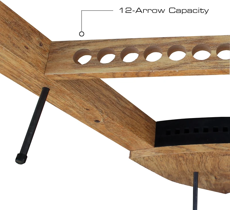 Rush Creek Cherry Bow and Arrow Wall Storage Rack