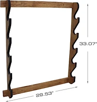 Rush Creek American Cherry 5-Gun Wall Rack