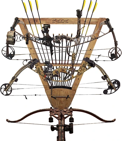 Rush Creek Cherry Bow and Arrow Wall Storage Rack