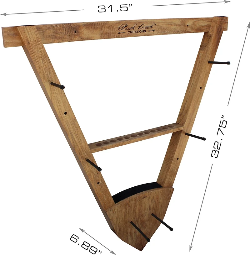 Rush Creek Cherry Bow and Arrow Wall Storage Rack