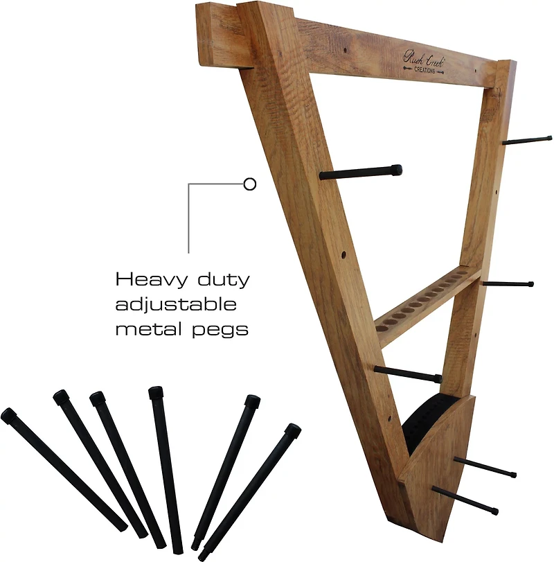 Rush Creek Cherry Bow and Arrow Wall Storage Rack
