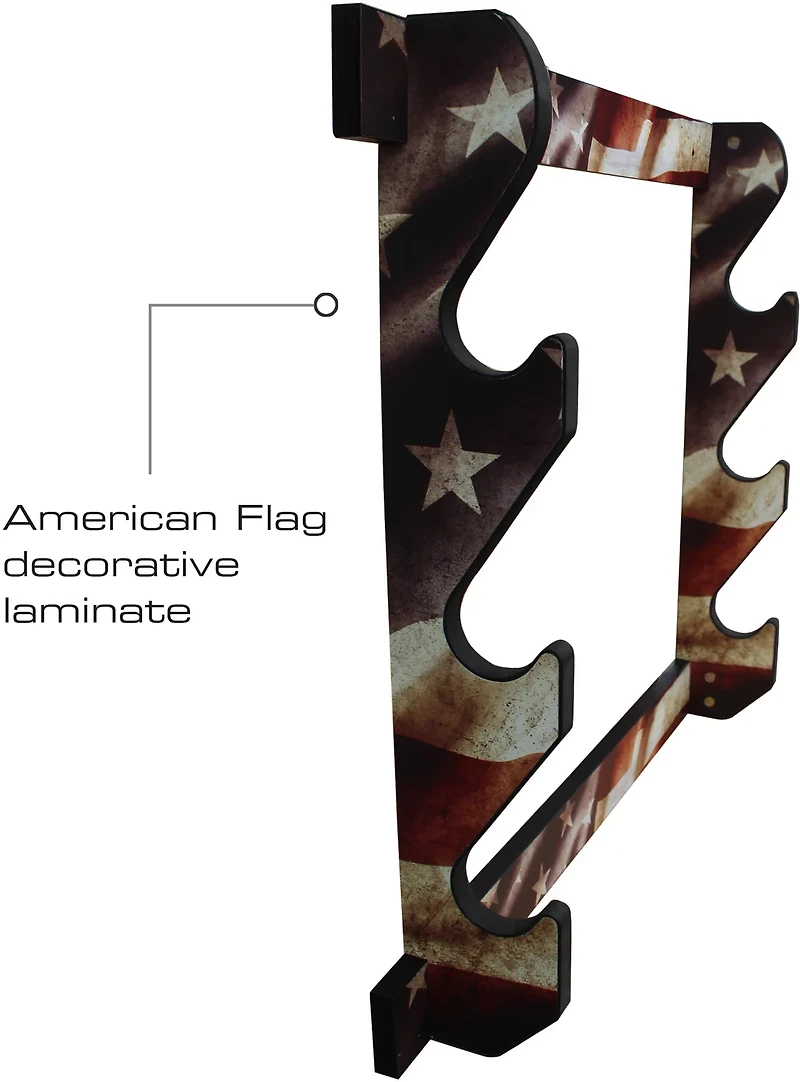 Rush Creek Americana 3-Gun Wall Rack