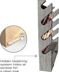 Rush Creek Americana 4-Gun Wall Rack with Storage