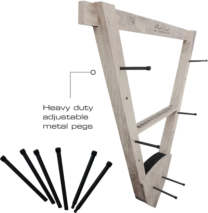 Rush Creek Barn Wood Bow and Arrow Wall Storage Rack