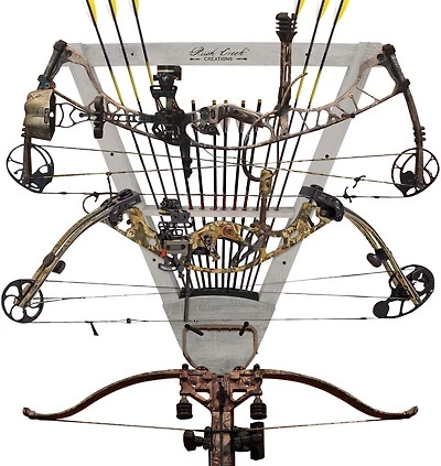Rush Creek Barn Wood Bow and Arrow Wall Storage Rack