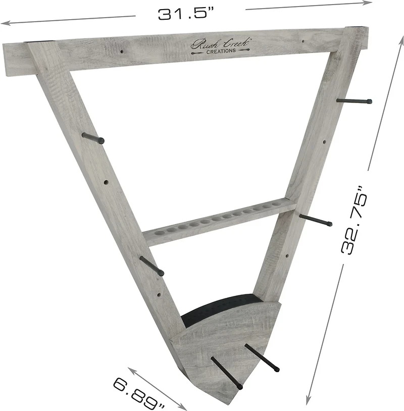 Rush Creek Barn Wood Bow and Arrow Wall Storage Rack