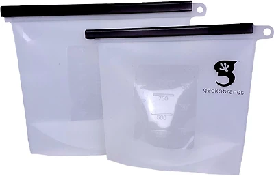 geckobrands Waterproof Silicone Pouches 2-Pack