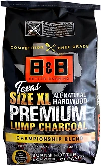 B&B All Natural Premium 24 lb XL Lump Charcoal