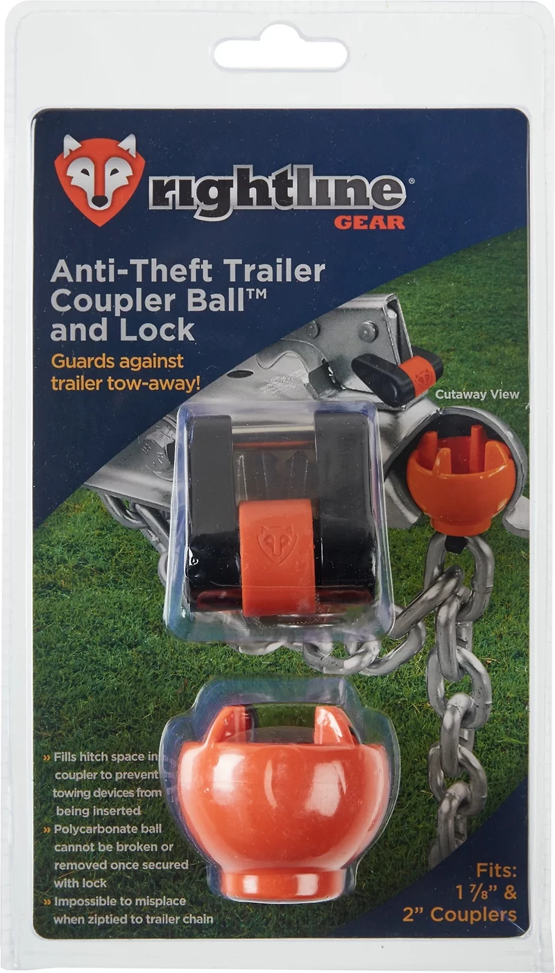 Rightline Gear Trailer Anti-Theft Coupler Ball and Lock