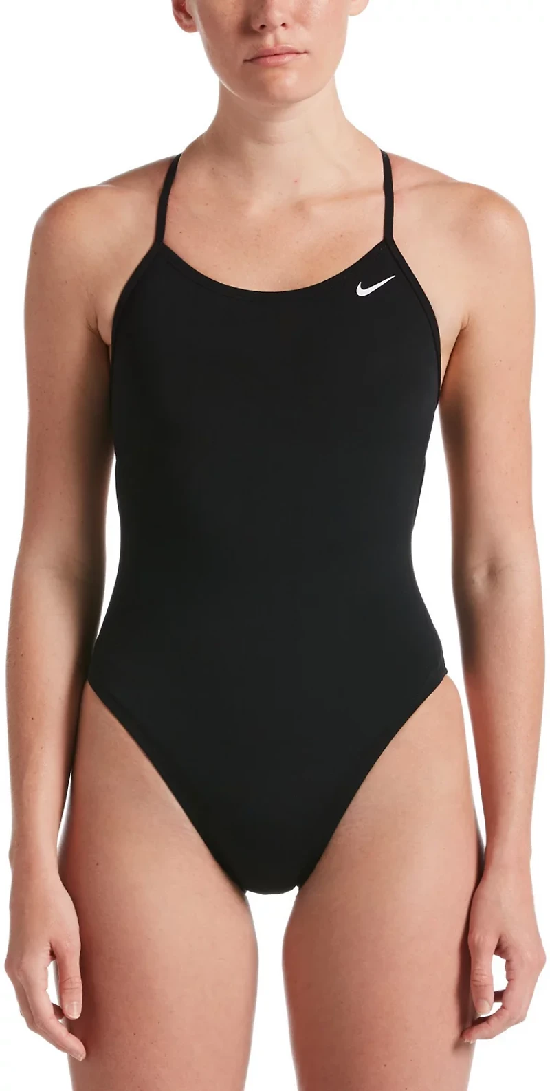 Nike Women's HydraStrong Solid Lace Up Tie Back 1-Piece Swimsuit