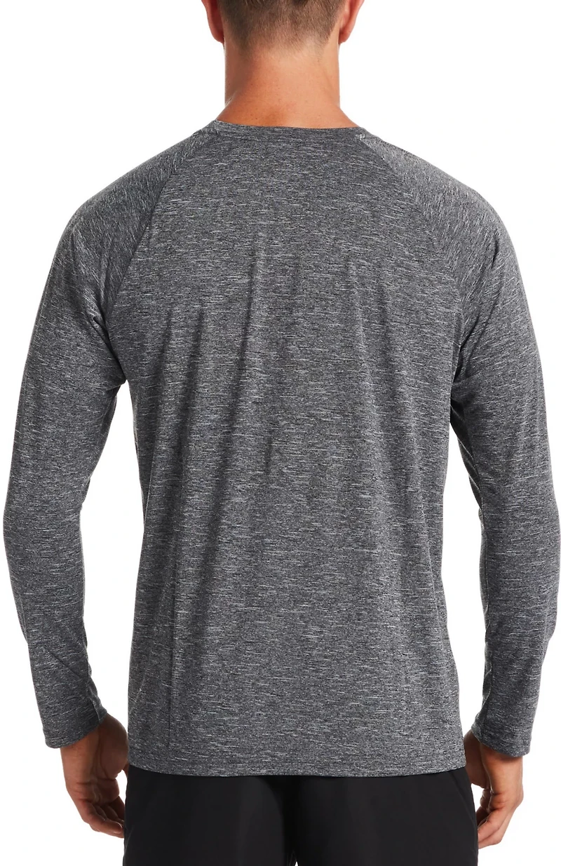Nike Men's Heather Long Sleeve Hydroguard Swim Top
