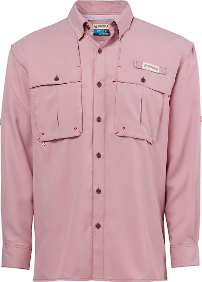 Magellan Outdoors Men's Aransas Pass Mini Check Long Sleeve Fishing Shirt