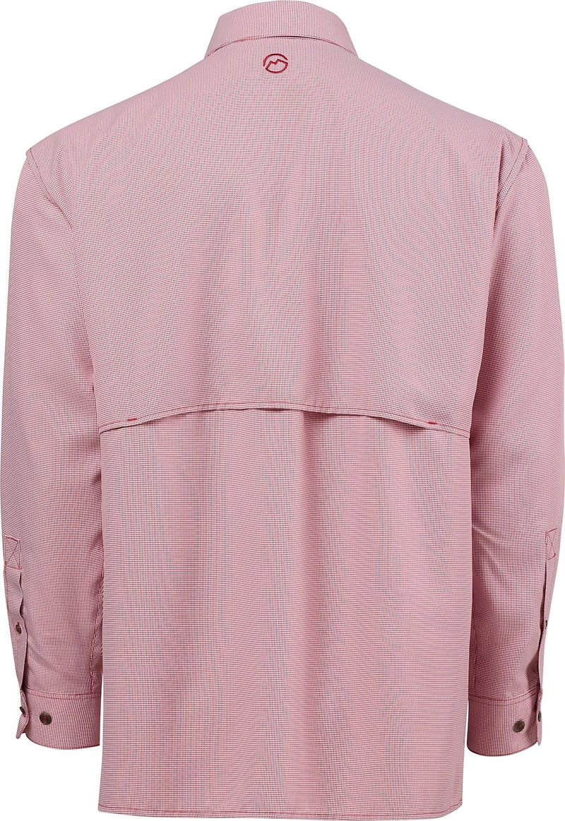 Magellan Outdoors Men's Aransas Pass Mini Check Long Sleeve Fishing Shirt