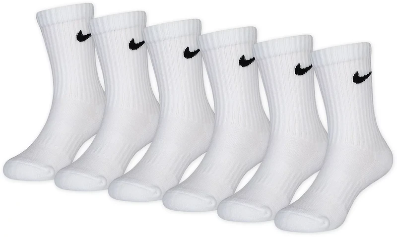 Nike Kids' Dri-Fit Performance Crew Socks 6 Pack