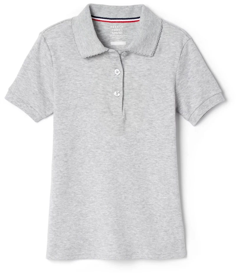 French Toast Girls' Polo Shirt with Picot Collar