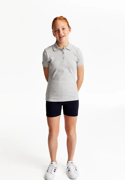French Toast Girls' Polo Shirt with Picot Collar