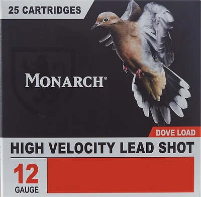 Monarch High Velocity Long Range Light Dove 12 Gauge Shotshells - 25 Rounds