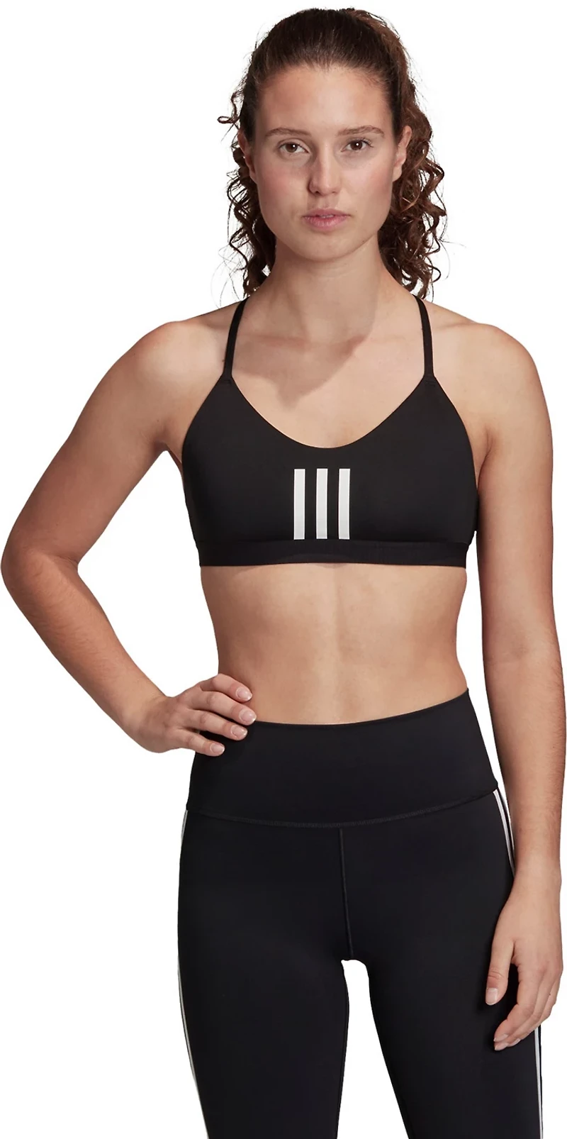 adidas Women's All Me 3-Stripes Mesh Sports Bra