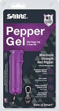 SABRE RED Flip Top Pepper Gel with Snap Clip