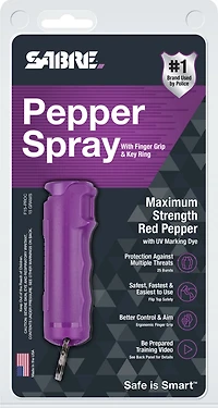 SABRE RED Pepper Spray with Finger Grip and Flip Top