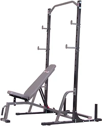 Body Champ 2-Piece Power Rack with Weight Bench