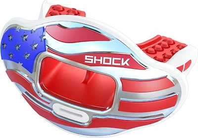 Shock Doctor Chrome 3-D Stars & Stripes Max Airflow Football Mouth Guard