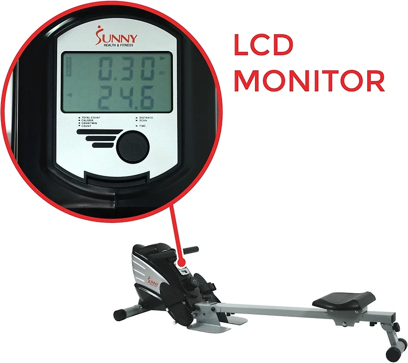 Sunny Health & Fitness Dual Function Magnetic Rowing Machine