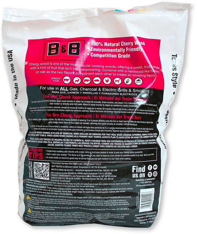 B&B 549 cu in Smoking Wood Chunks