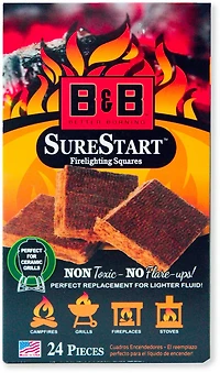 B&B SureStart Fire Lighting Squares 24-Pack