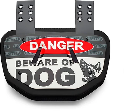 Battle Men's Beware of Dog Football Back Plate