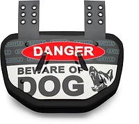 Battle Men's Beware of Dog Football Back Plate