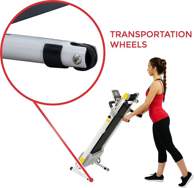 Sunny Health & Fitness Easy Assembly Folding Treadmill