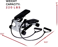 Sunny Health & Fitness Mini Stepper with Bands