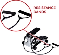 Sunny Health & Fitness Mini Stepper with Bands