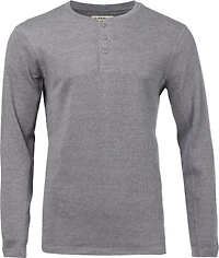 Magellan Outdoors Men's Base Camp Thermal Heathered Long Sleeve Henley Top