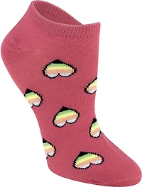 BCG Girls' Rainbow Hearts No Show 6 Pack