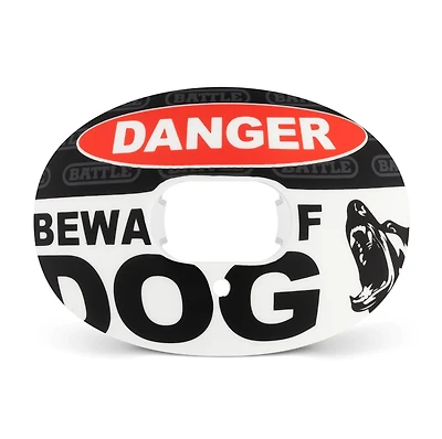 Battle Adults' Beware of Dog Oxygen Football Mouth Guard