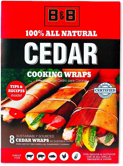 B&B Cedar Grilling Wraps 8-Pack