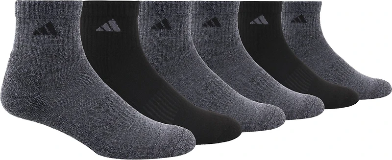 adidas Men's Large Athletic Quarter Socks 6 Pack